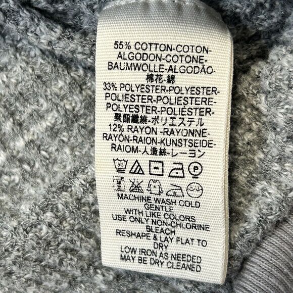 We the Free People Thermal Waffle Knit Top Shirt Size Small Gray Oversized - Picture 6 of 12